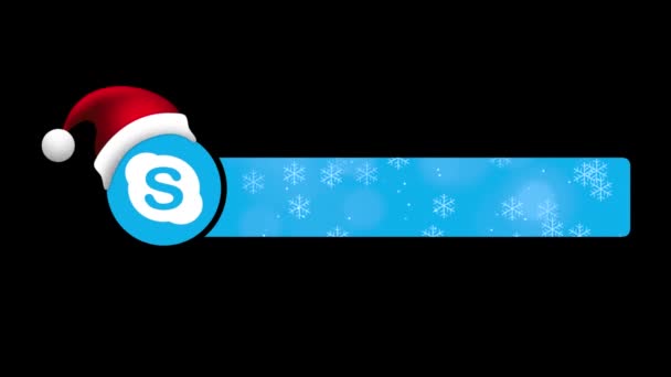 Skype Redes Sociales Tercero Bajo — Vídeo de stock