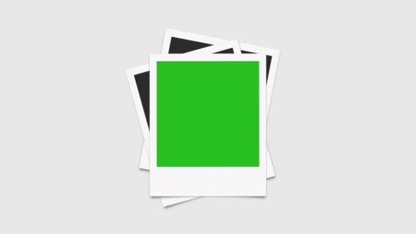 具有绿色屏幕的即时相框动画 — 图库视频影像