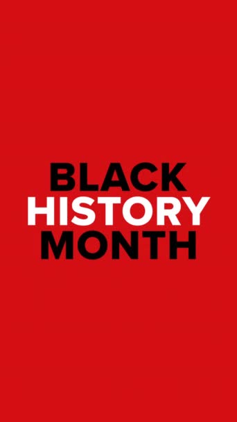 Fekete Történelem Hónap Ünneplése Videó Animáció — Stock videók