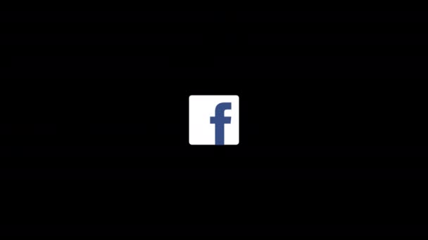 Facebook Logó Ikon Közösségi Média Koncepció Elvont Animált Háttér — Stock videók