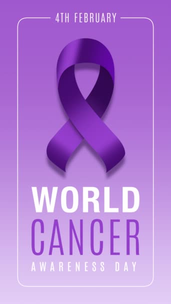 世界癌症日的背景 — 图库视频影像