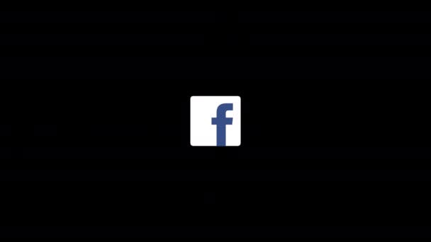 Facebook Knappen Abstrakt Animert Bakgrunn – stockvideo
