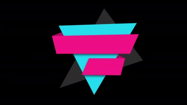 Rörelse Design Animation Triangel Logotyp Design — Stockvideo