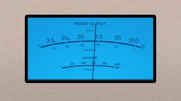 Analog Meter Stereo Display 350W — Stock Video