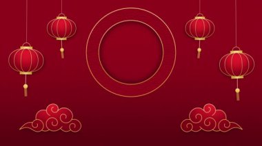 Fenerli mutlu yeni Çin yılı. soyut canlandırılmış arkaplan 