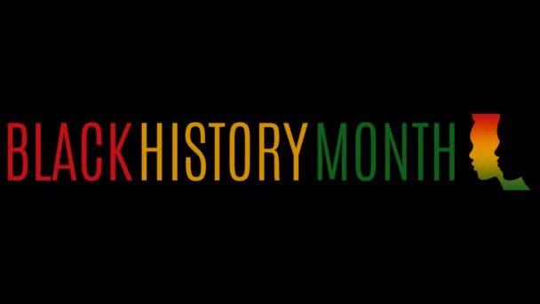 Vieren Van Zwarte Geschiedenis Maand Video Animatie — Stockvideo