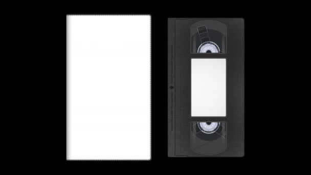 运动设计动画与Vhr盒式磁带 — 图库视频影像