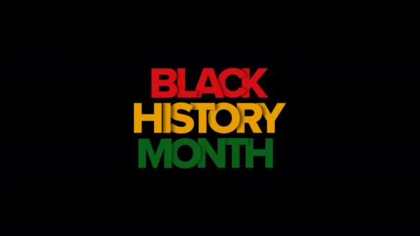 Siyahların Tarihi Ayı Video Animasyonu Kutlanıyor — Stok video