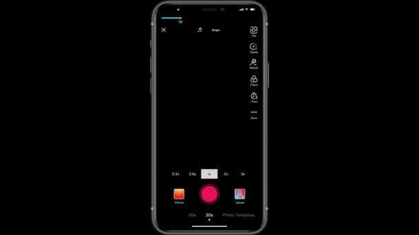 Motion Design Animation Black Smart Phone Display Recording — Stock Video