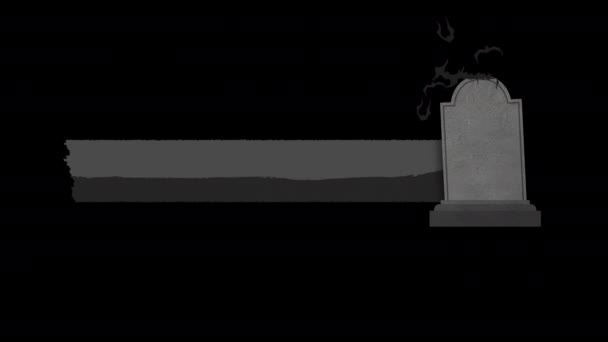 带有坟墓的动感设计动画 — 图库视频影像