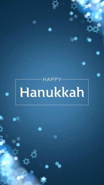 Happy Hanukkah Greeting Animated Text — Stock Video