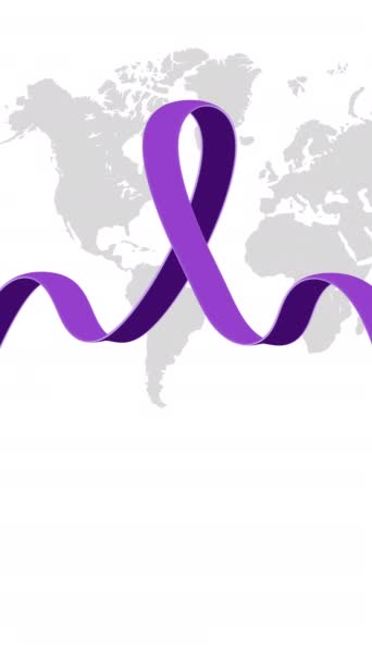 Παγκόσμια Ημέρα Κατά Του Καρκίνου Blank Vertical Banner — Αρχείο Βίντεο