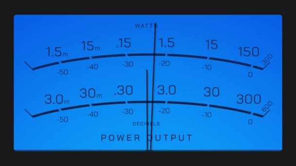 Display Estéreo Analógico 150W Medidor — Vídeo de Stock