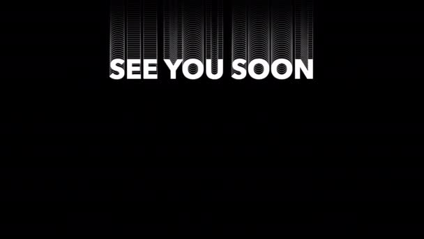 See You Soon Motion Text Animation — 图库视频影像