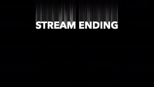 Schermo Finale Dello Streaming Sovrapposizione Animata — Video Stock