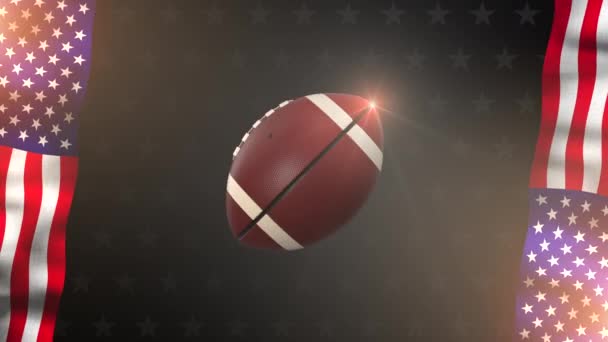 American Football Animation Ball — Stockvideo