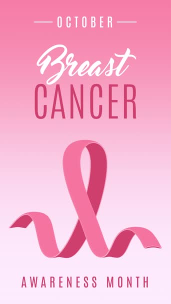 Μήνας Ευαισθητοποίησης Του Καρκίνου Του Μαστού — Αρχείο Βίντεο