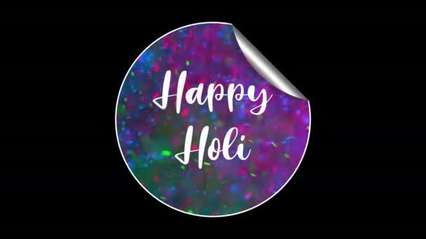 Happy Holi Banner Abstrakten Animierten Hintergrund — Stockvideo
