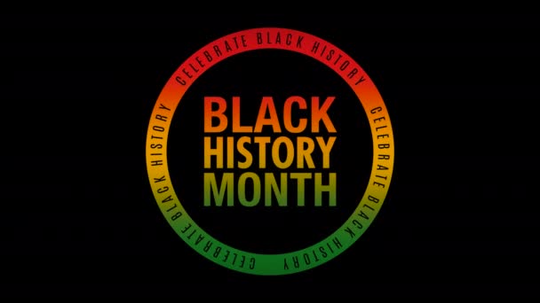 Γιορτάζοντας Black History Month Βίντεο Animation — Αρχείο Βίντεο