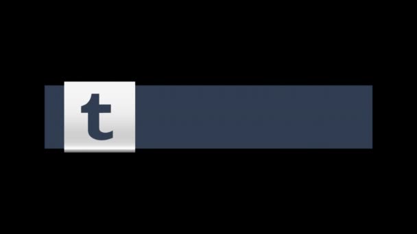 Tumblr Social Media Lower Third — Stock Video