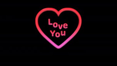 Sevgililer Günü - Alfa Arkaplanda 3B Başlık Düğümünü Sev