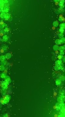 Yüzen Yonca Dikey Arkaplan Döngüsü ile Aziz Patrick Günü.