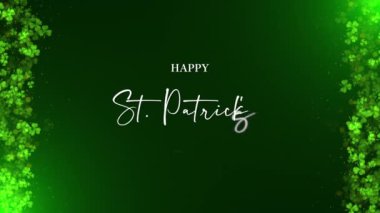 Yüzen Yonca Bayrak Döngüsü ile Aziz Patrick Günü.