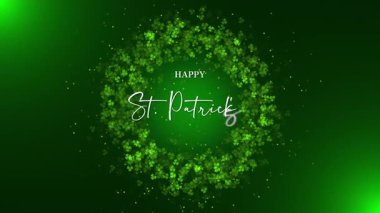 Yüzen Yonca Bayrak Döngüsü ile Aziz Patrick Günü.