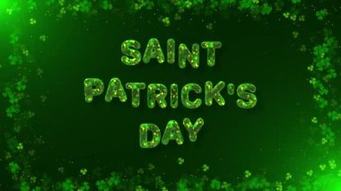 Yüzen Yonca Bayrak Döngüsü ile Aziz Patrick Günü.