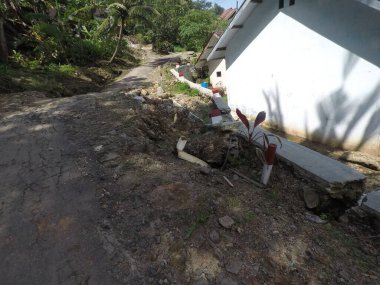 soil condition after a landslide (natural disaster) clipart