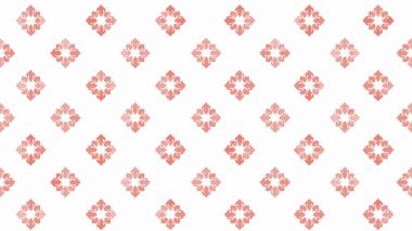 Beyaz arka planda pembe çiçekli kusursuz desen. Vektör illüstrasyonu..