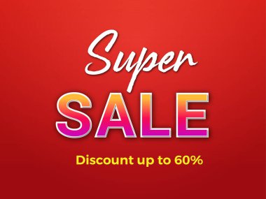 Süper Satış 3d metin biçimi efekti