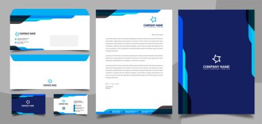 Blue Corporate marka kimliği - sabit tasarım