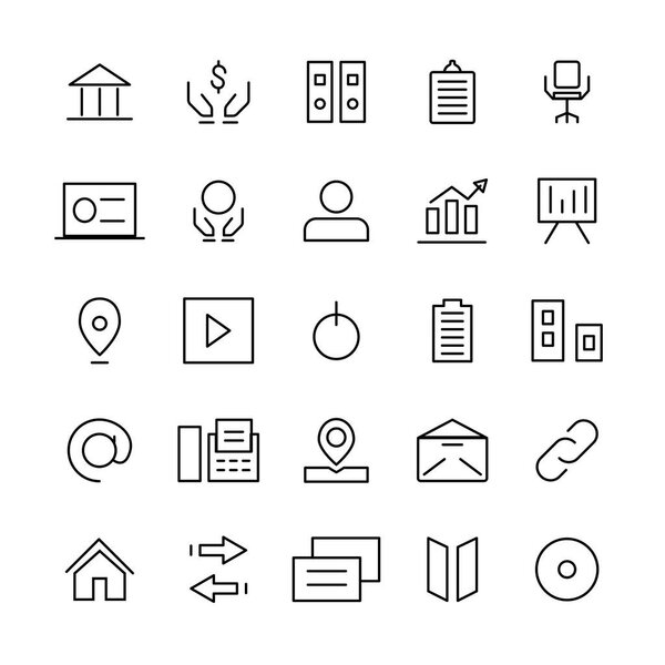 Office Computer IT and technology icon set