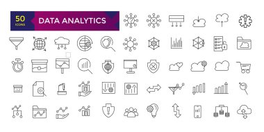 Veri Analizi simgeleri grafik tasarım araçları ui simge koleksiyonu