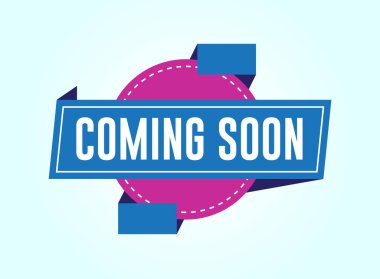 Yakında pankart dizayn tapınağı geliyor. Promosyon afişi yakında geliyor. Vektör İllüstrasyonu.