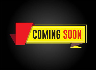 Yakında pankart dizayn tapınağı geliyor. Promosyon afişi yakında geliyor. Vektör İllüstrasyonu.