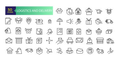 Lojistik ve Teslimat Basit Teslimat Teslimatı İlgili Vektör Hattı Simgeleri. Öncelikli Sevkiyat, Ekspres Teslimat, Takip Sırası ve daha fazlası gibi Simgeler içerir.