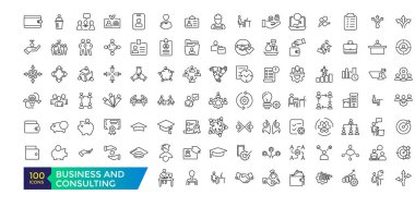 Bilgi grafikleri, web siteleri ve yazdırma ortamları için uygun kurumsal iş ve danışmanlık simgesi.