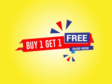 Bir tane bedava pankart al. Özel teklif afişi, büyük indirim, satış afişi, pankart tasarımı şablonu.