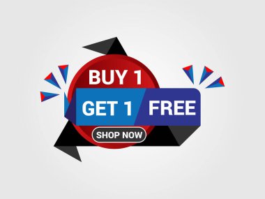 Bir tane bedava pankart al. Özel teklif afişi, büyük indirim, satış afişi, pankart tasarımı şablonu.