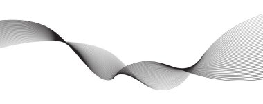 Soyut Satır fütüristik tarzı arkaplan. Akan dalga deseni 3D eğri yarım ton. Teknoloji vektörü kavramı.