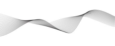 Soyut Satır fütüristik tarzı arkaplan. Akan dalga deseni 3D eğri yarım ton. Teknoloji vektörü kavramı.