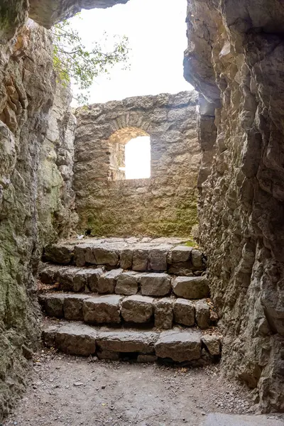 Old Stone Stairs Abandoned Castle Provence France — Stock Photo, Image