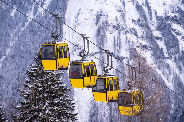 Cable Cars Swiss Alps Glarus — Stock Photo, Image