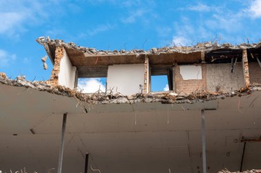 Demolition of a building clipart