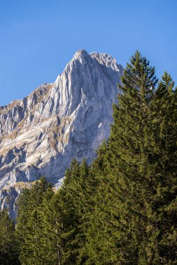 İsviçre 'nin Glarus kantonundaki Alp dağlarının manzarası