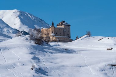 Castle of Tarasp from a distance clipart