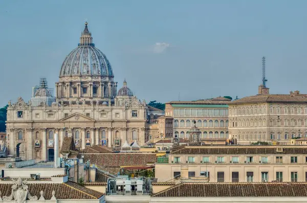 Morgon Panoramautsikt Över Den Vatikanska Staden — Stockfoto