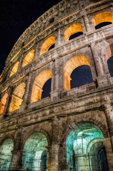 Natt Syn Colosseum Rom — Stockfoto